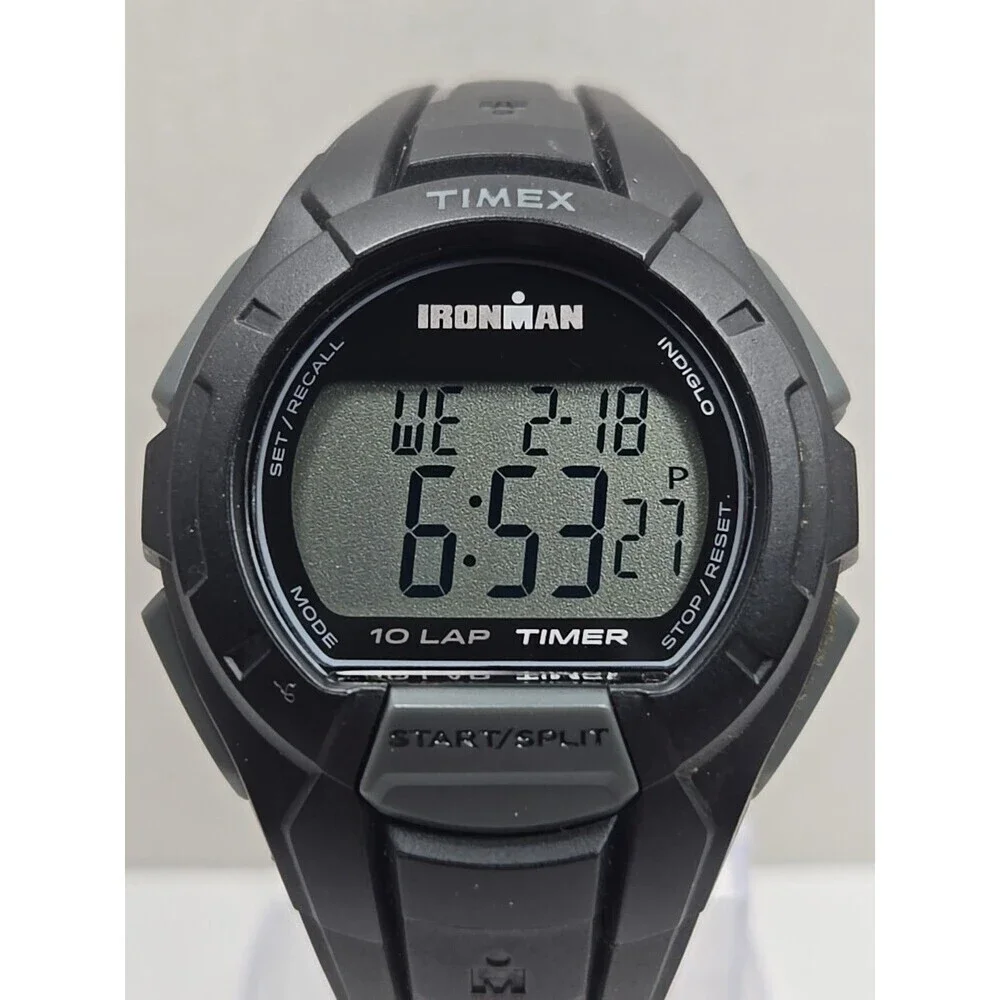 Timex Ironman Essential 10 Lap Timer Indiglo 100m Digital Mens Watch New Battery
